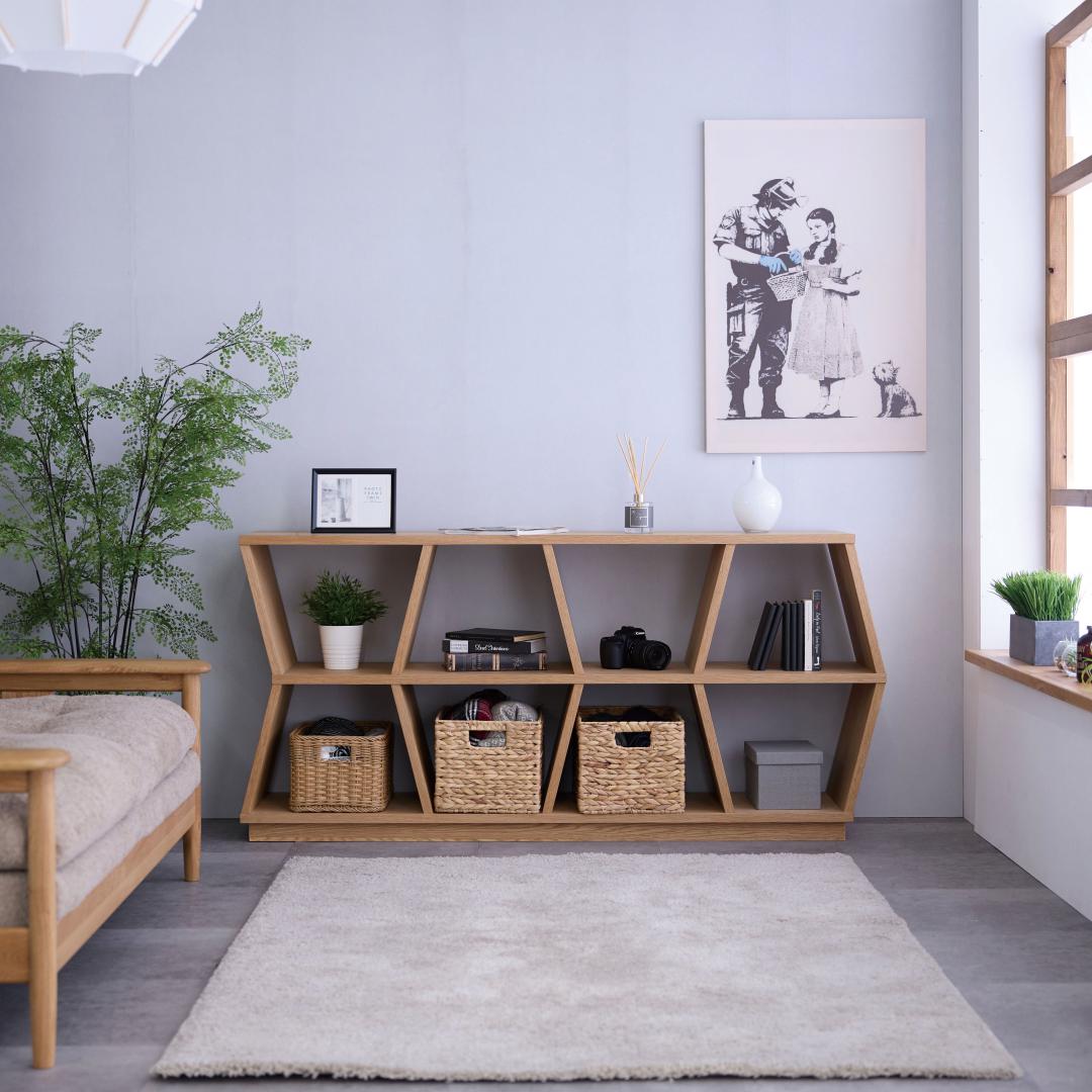 オープンシェルフ(ロー)　HIVE165　OAK