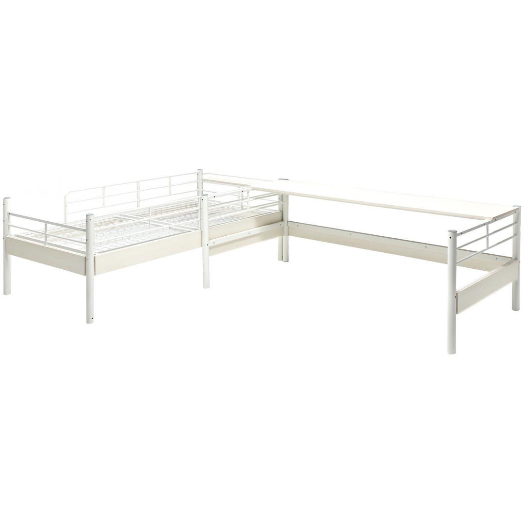 デスク付ベッド　ベイル　ハイベッドデスク　WH/WW