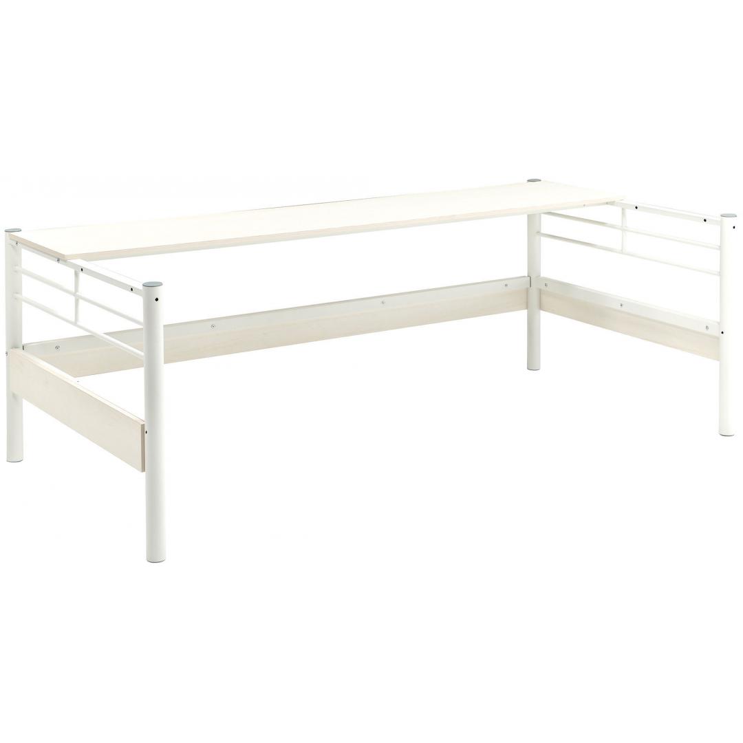 デスク付ベッド　ベイル　ハイベッドデスク　WH/WW