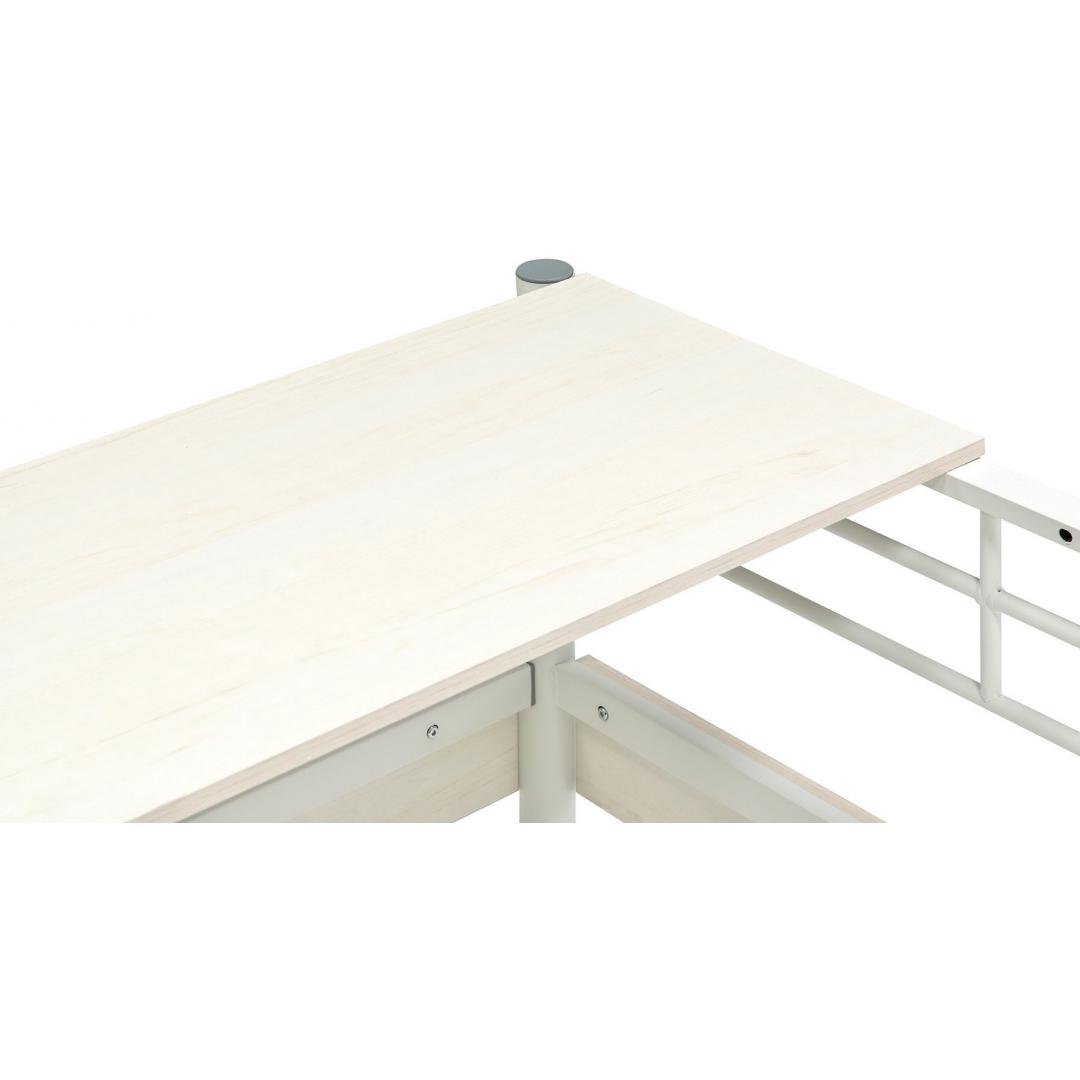 デスク付ベッド　ベイル　ハイベッドデスク　WH/WW