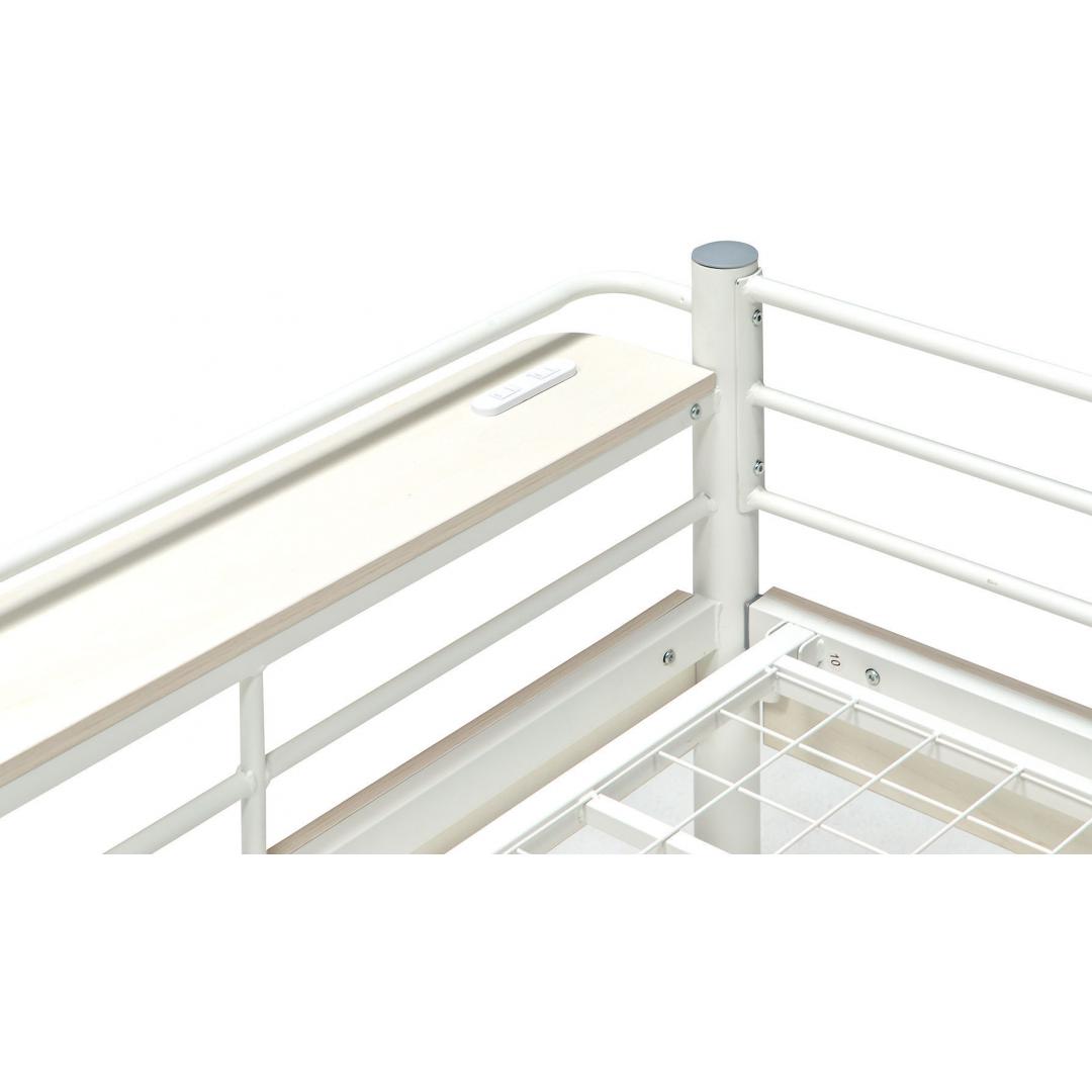 デスク付ベッド　ベイル　ハイベッドデスク　WH/WW