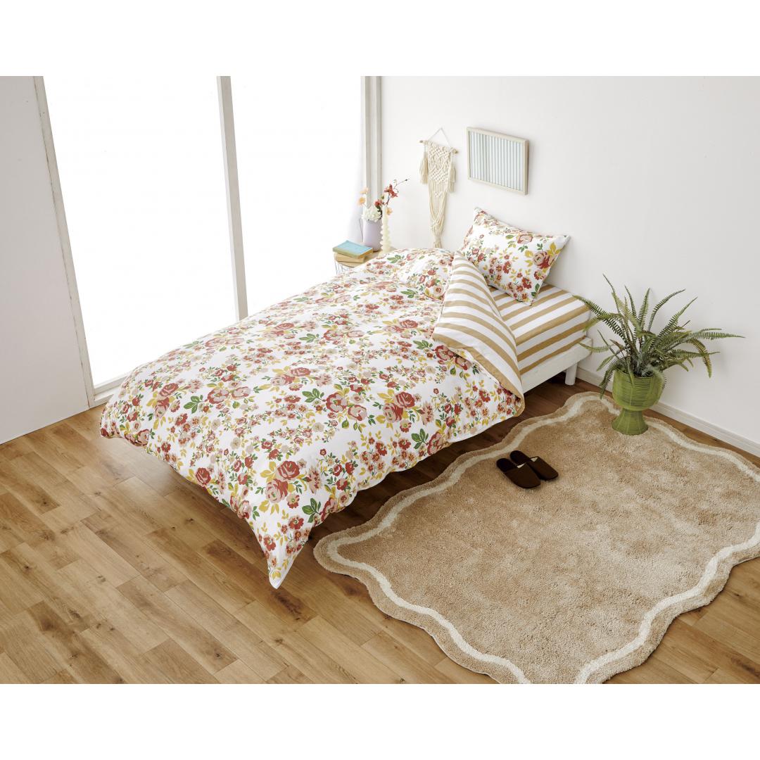 枕カバー　フロール　BE　(43×63)