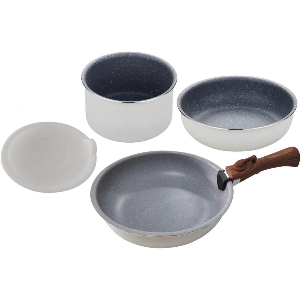 IH対応着脱ハンドル　マーブル5点セット