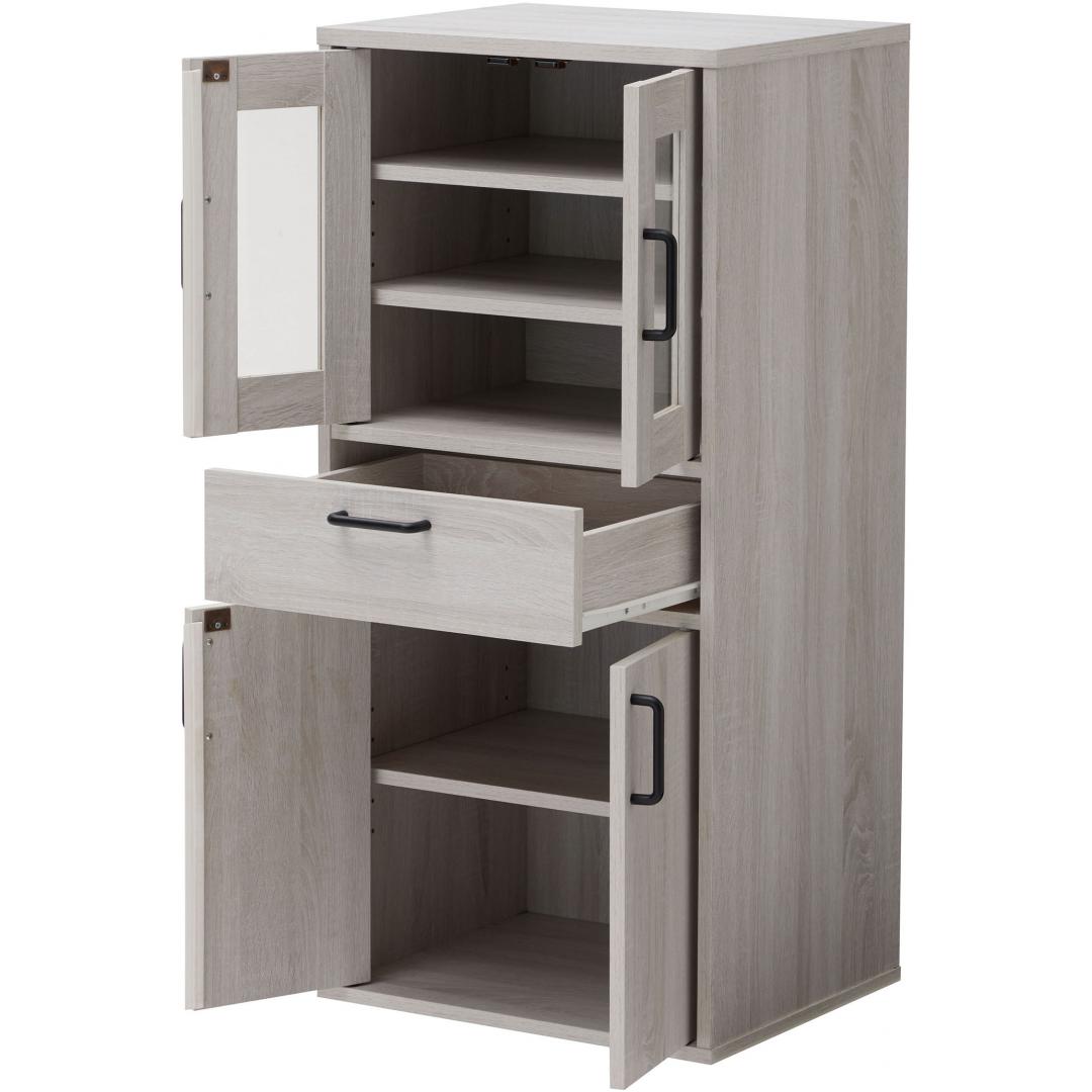 ミニ食器棚 カルロⅡ47G WHW | TWO-ONE STYLEネット