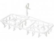 折りたたみ角型ハンガー　32ピンチ　ホワイト