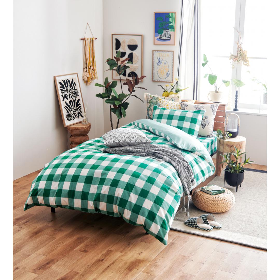 ベッドシーツ　スカッキ　GR　(シングル)