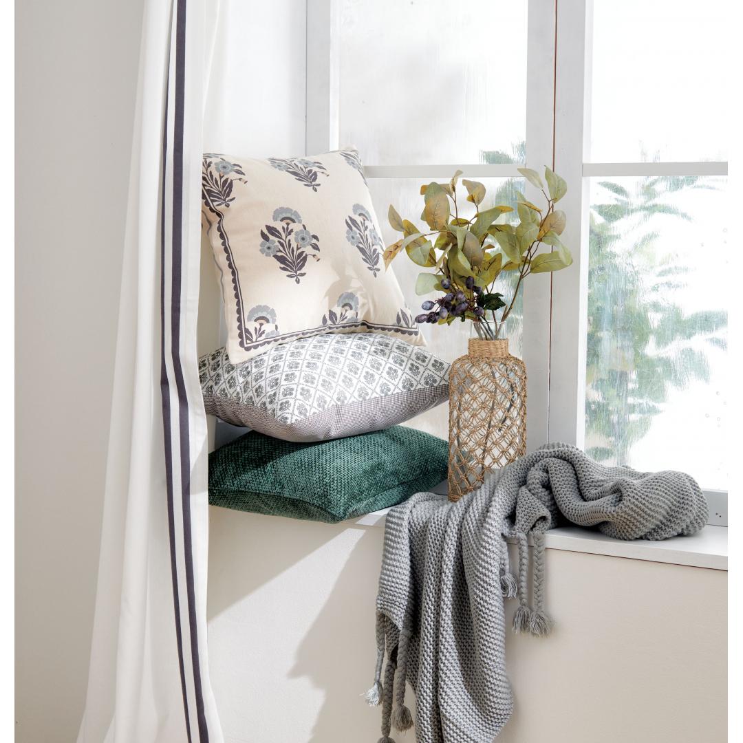 クッションカバー　カロル　#GY　(45×45)