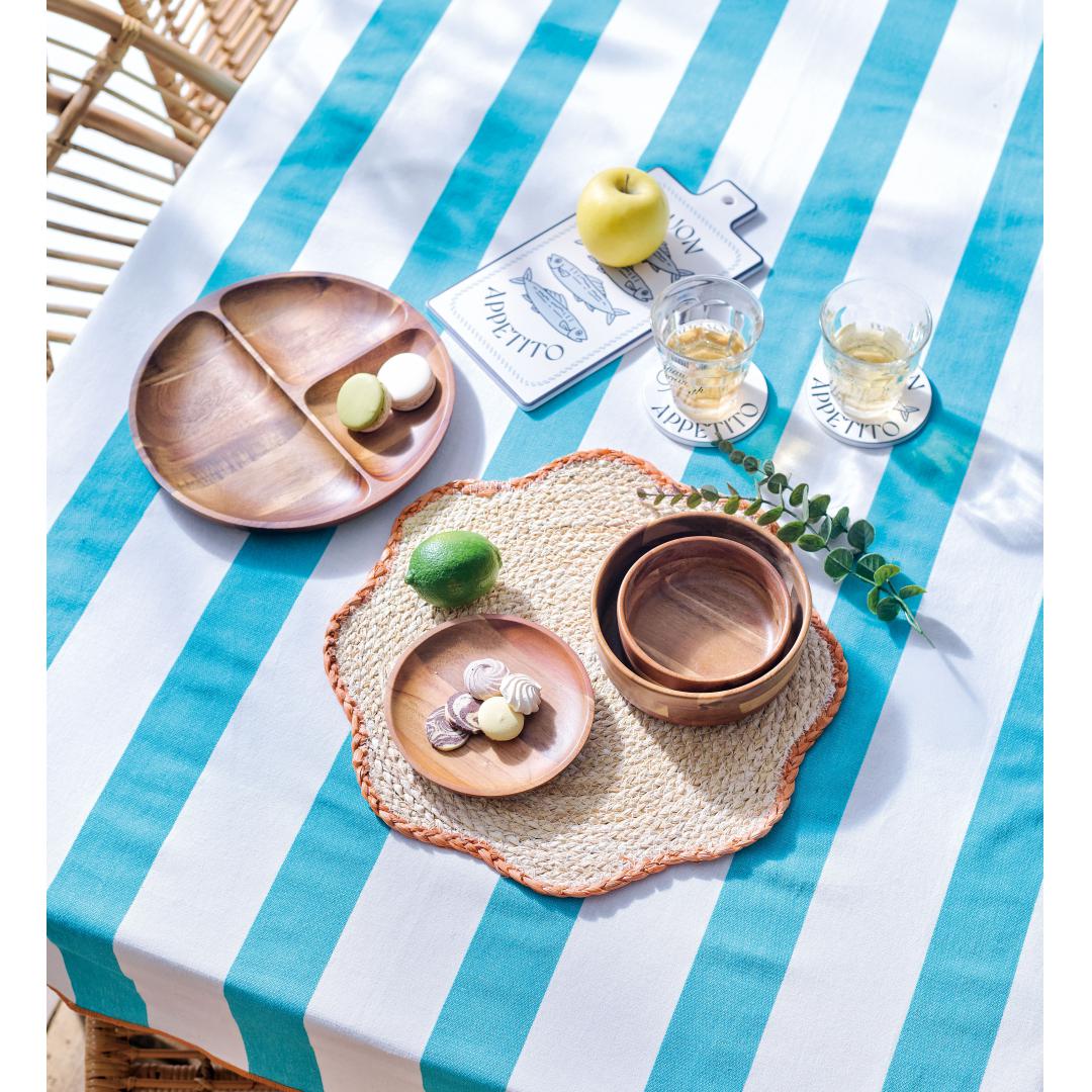 テーブルクロスM　ギャビン　BL(130×170)