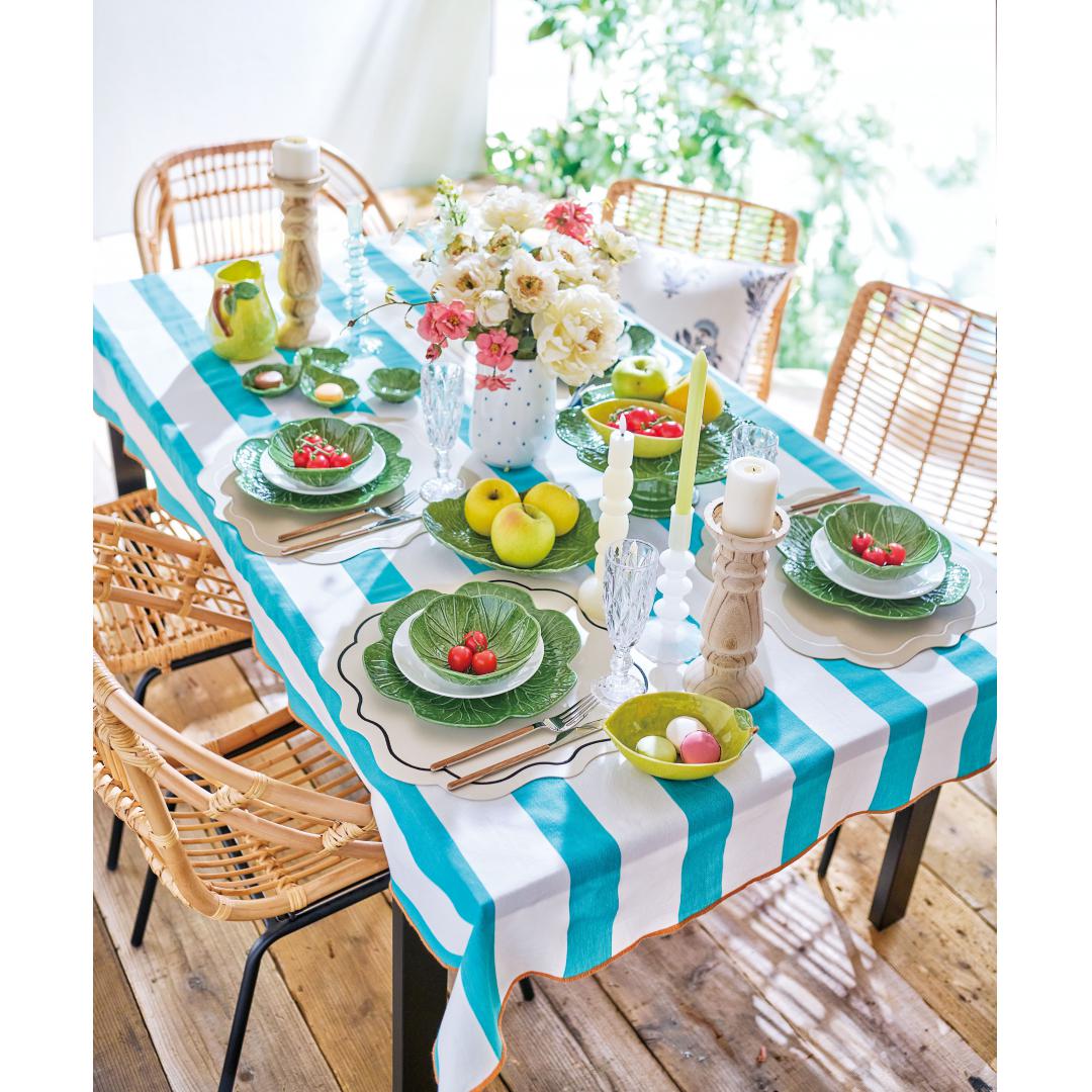 テーブルクロスM　ギャビン　BL(130×170)