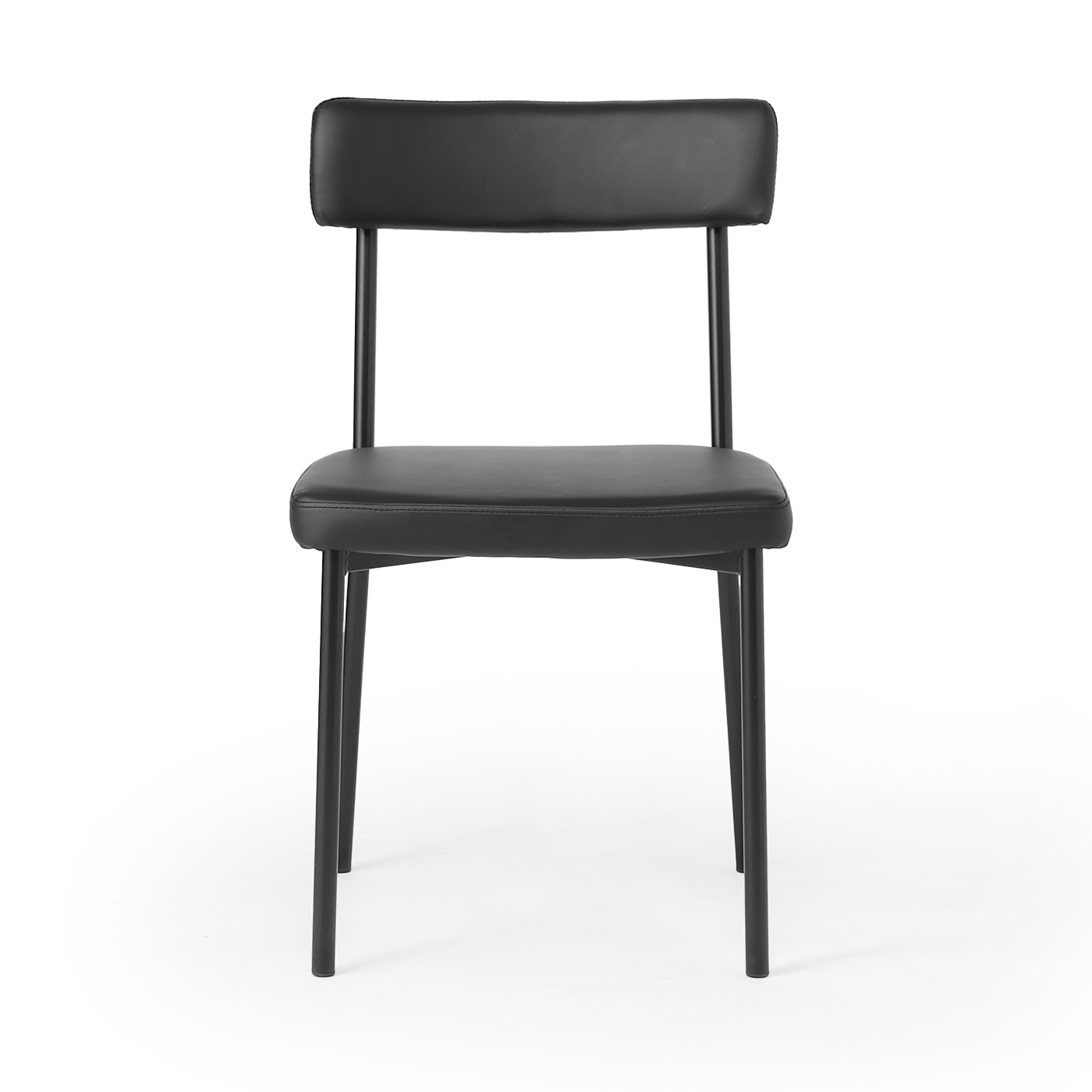 ダイニングチェア　ドミノ　BK・PVC