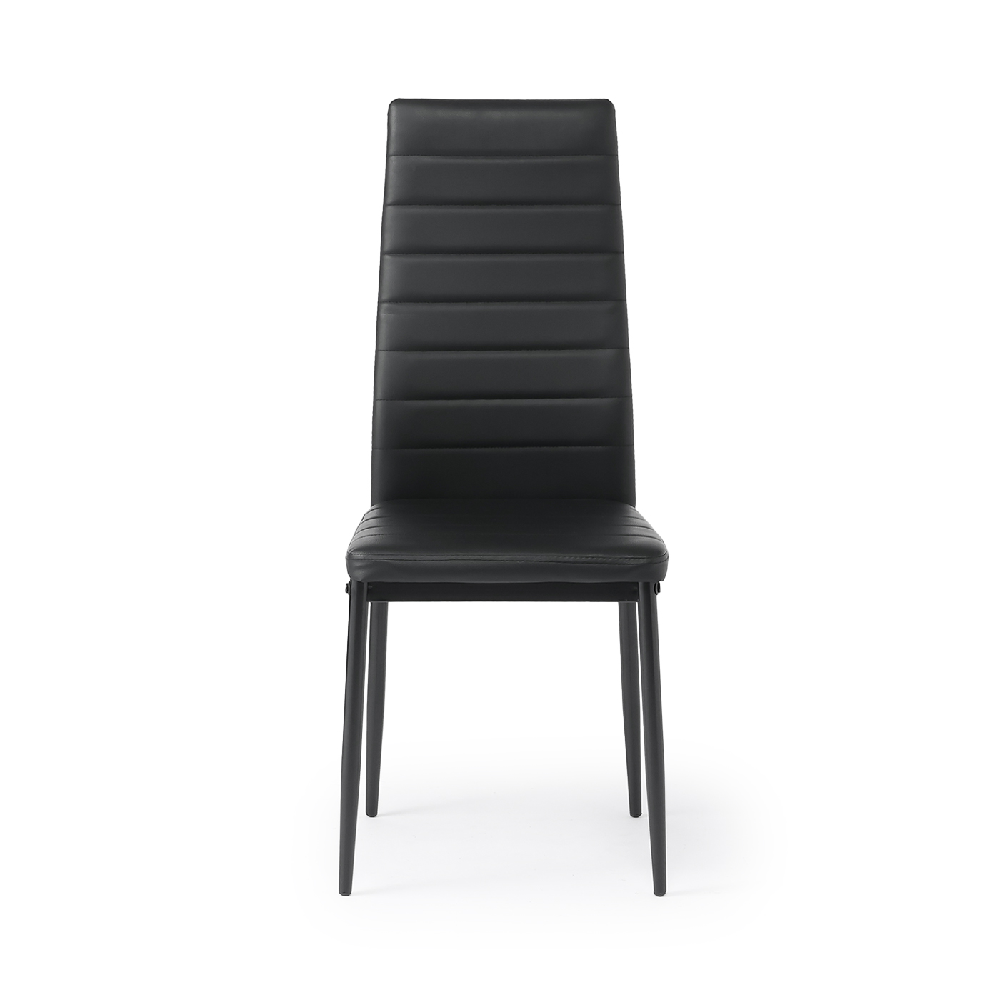 ハイバックダイニングチェア　ドミノ　BK・PVC