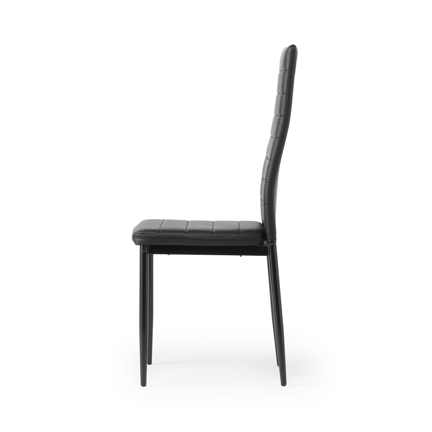 ハイバックダイニングチェア　ドミノ　BK・PVC