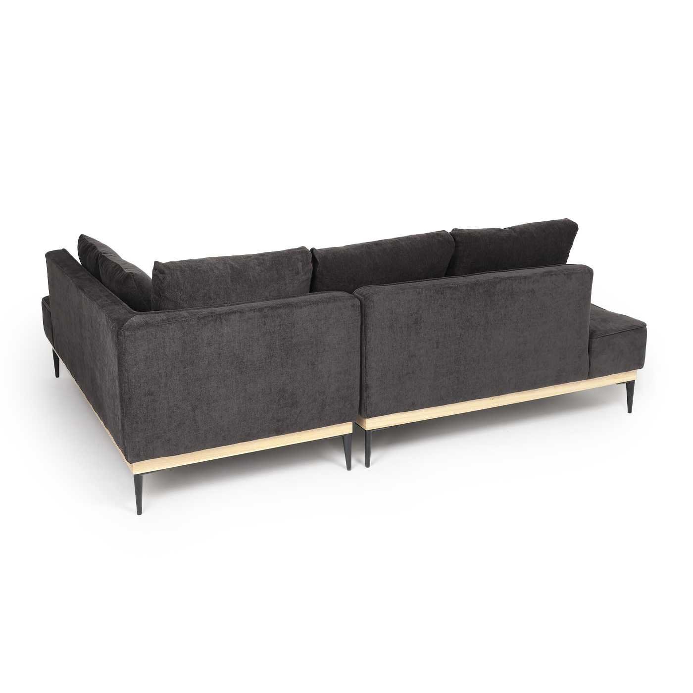 コーナーソファ2点セット　NFベル2P左　BK