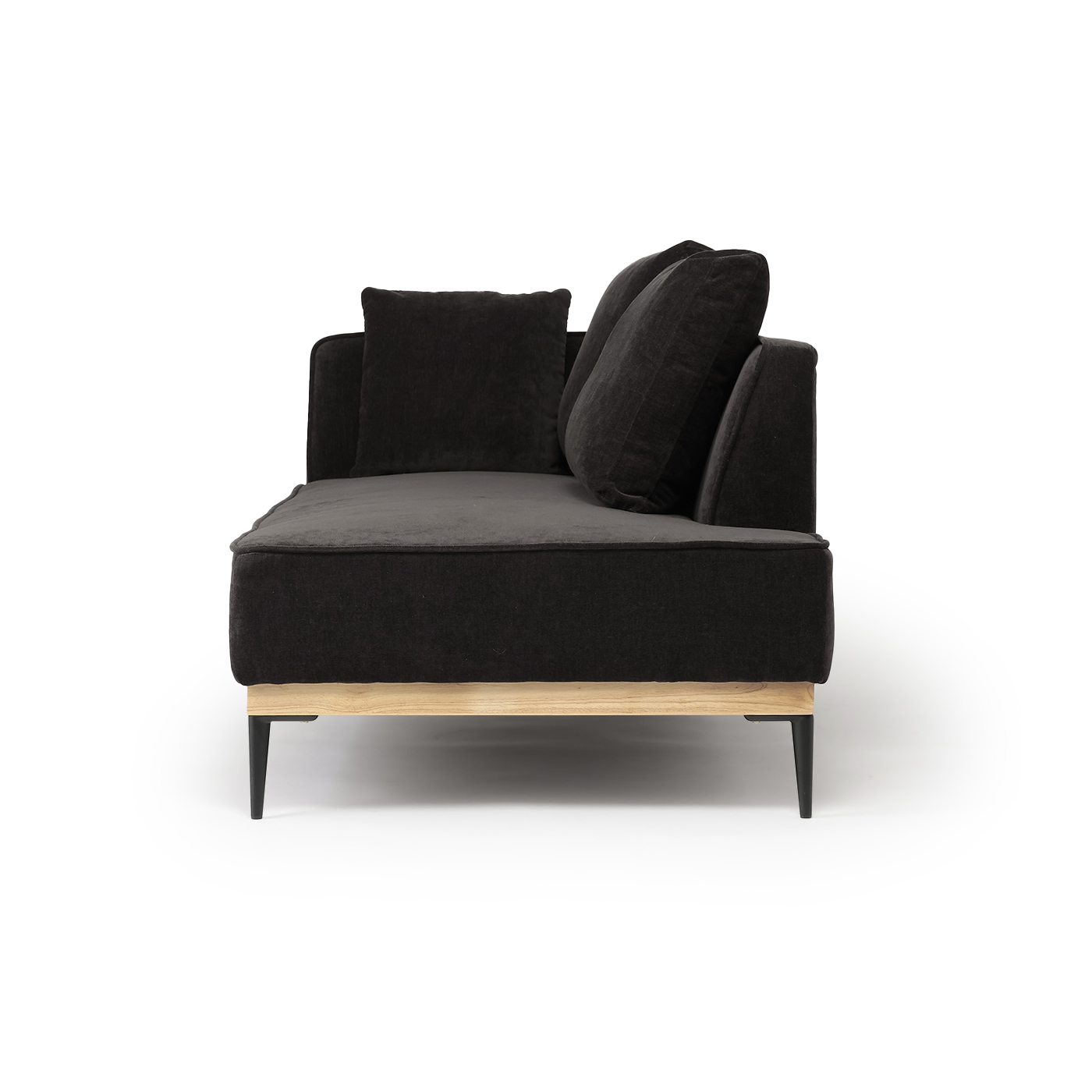 コーナーソファ2点セット　NFベル2P左　BK