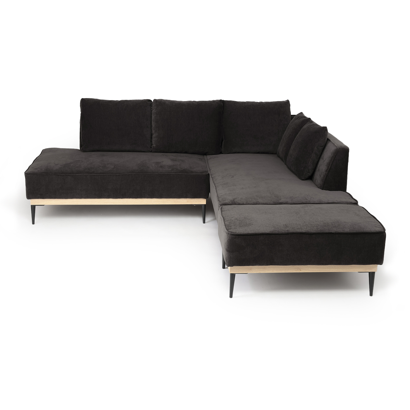 コーナーソファ2点セット NFベル2P左 BK | TWO-ONE STYLEネット