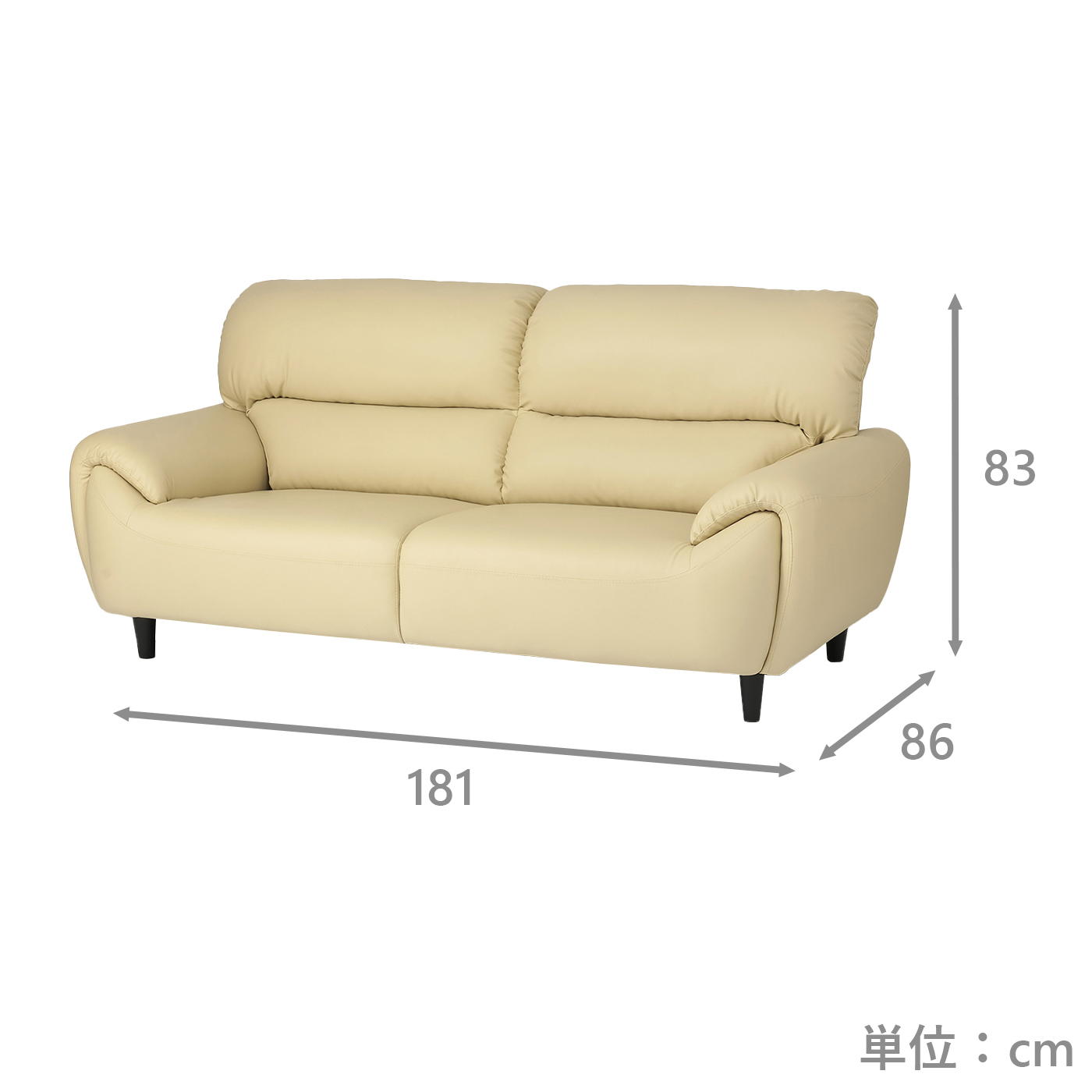 3人掛ソファ NFパジェロ IV (PVC) | TWO-ONE STYLEネット