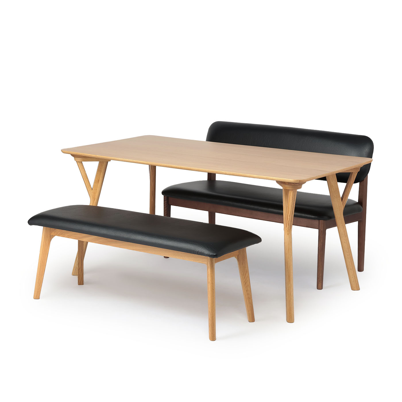 背付きベンチ　キャストWN　BK