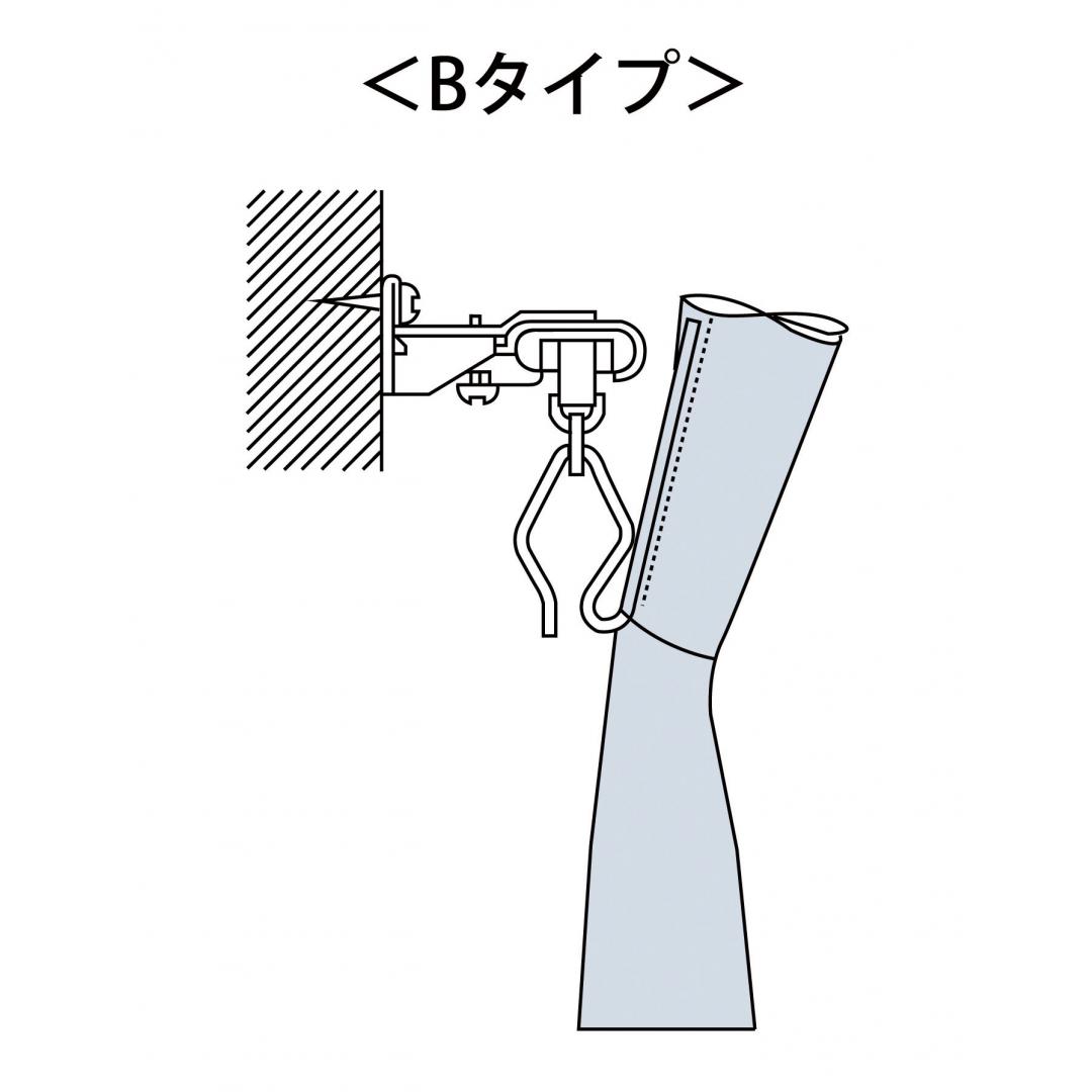 カーテンフック(パック)　B75巾　NPF7B