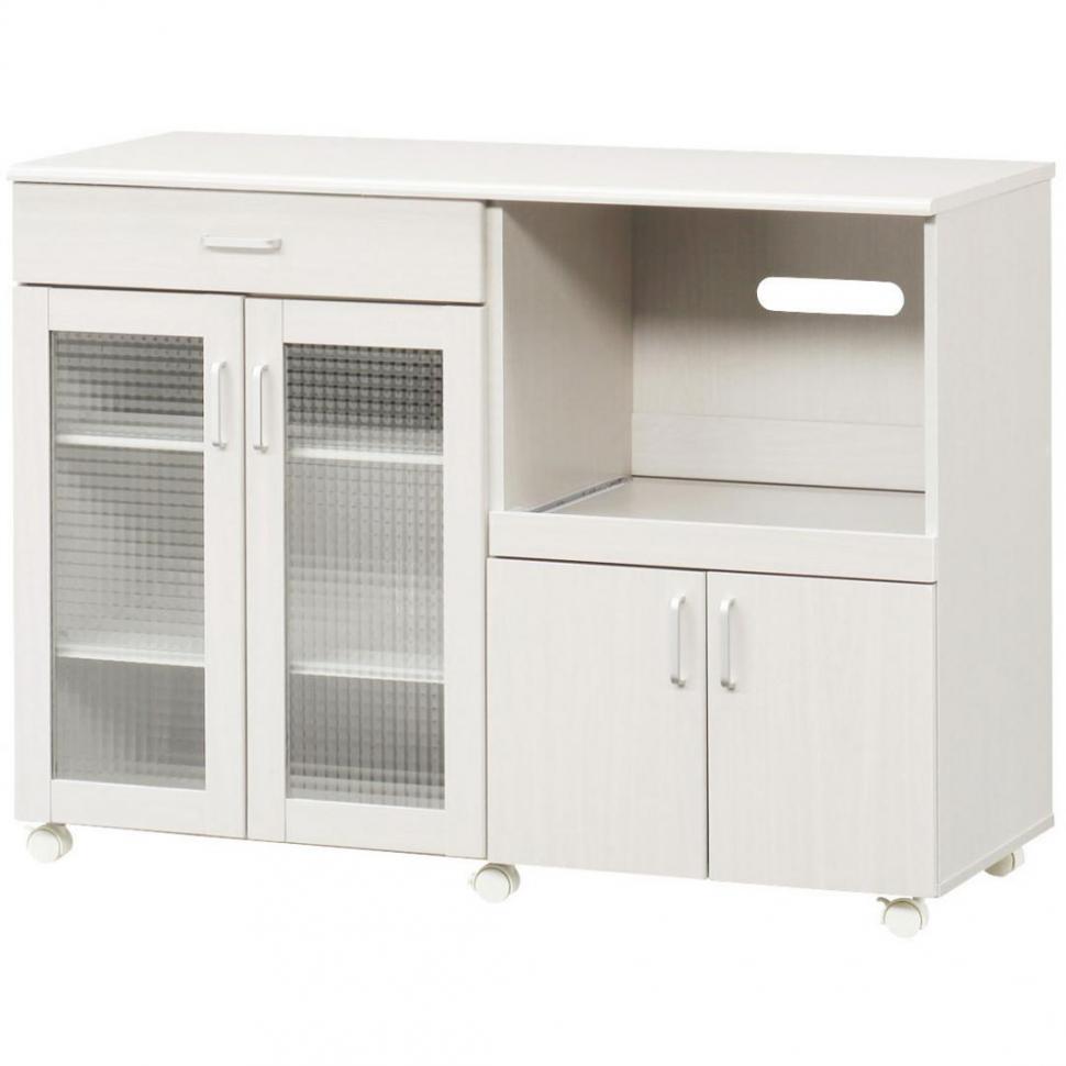 ナフコ two-one style カウンタータイプ食器棚 ホワイト