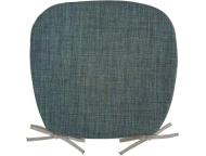 バテイ型シートクッション　ムジ　BL(43×41)