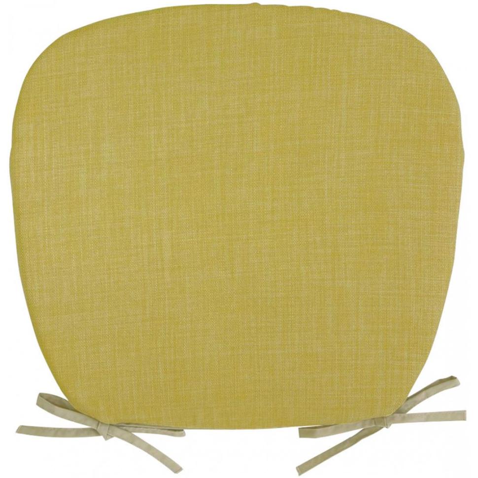 バテイ型シートクッション　ムジ　YE(43×41)