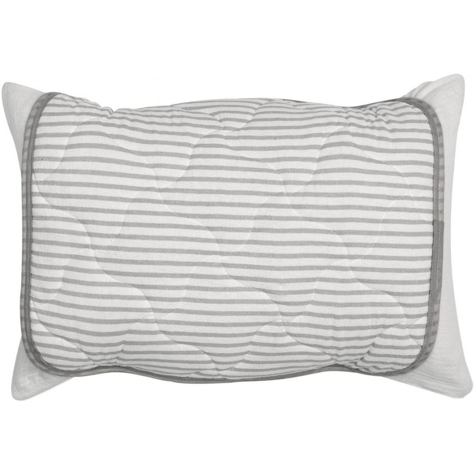 枕パッド　綿ウォッシュライン　CGY　(43×50)