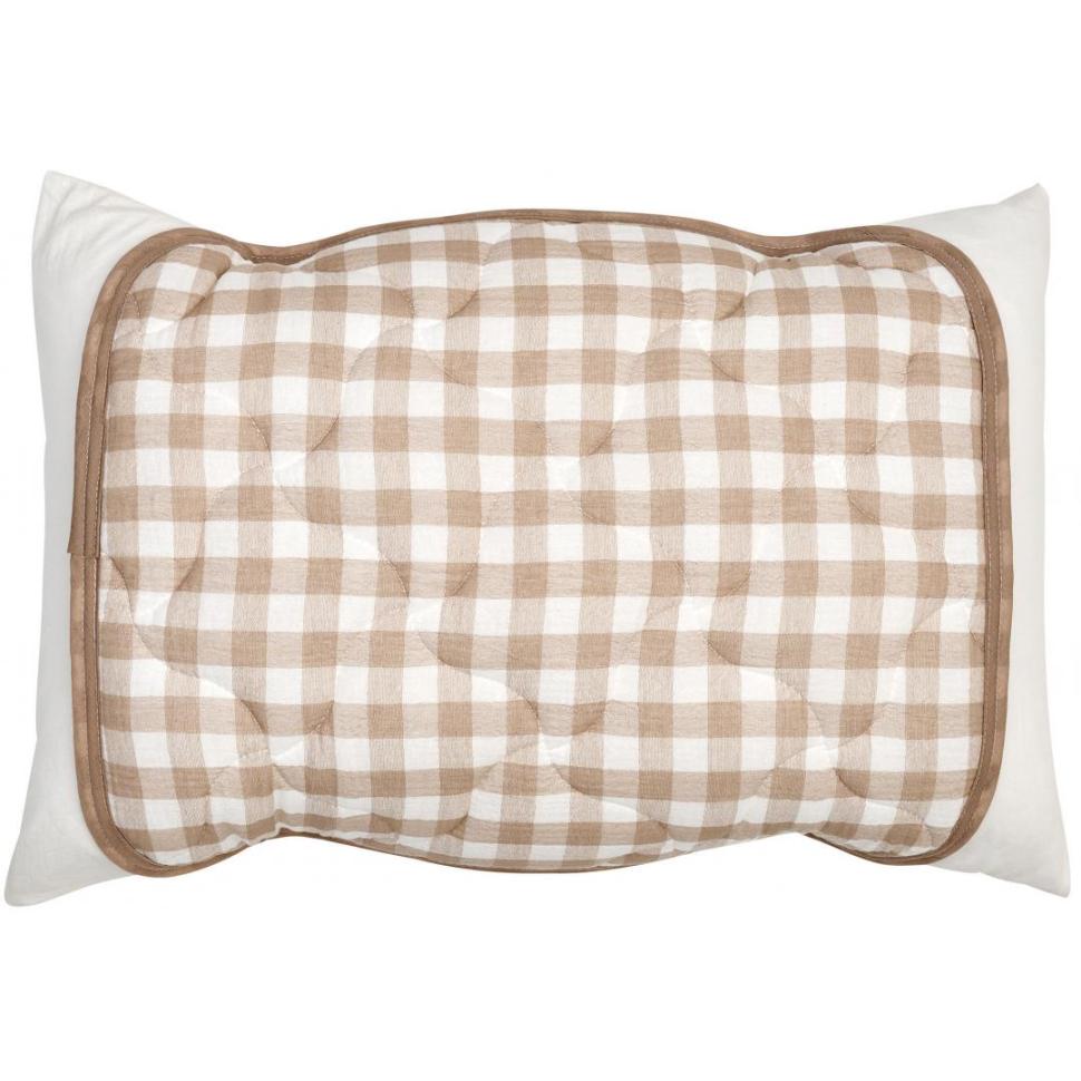 枕パッド　綿水洗い2重ガーゼ　BE　(43×50)