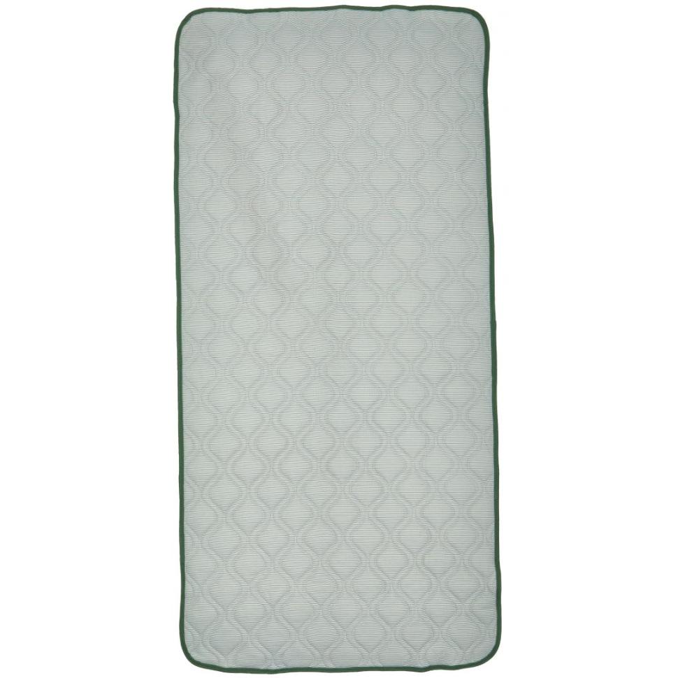 敷パッド　ボーダーワッフル　GR　(シングル)