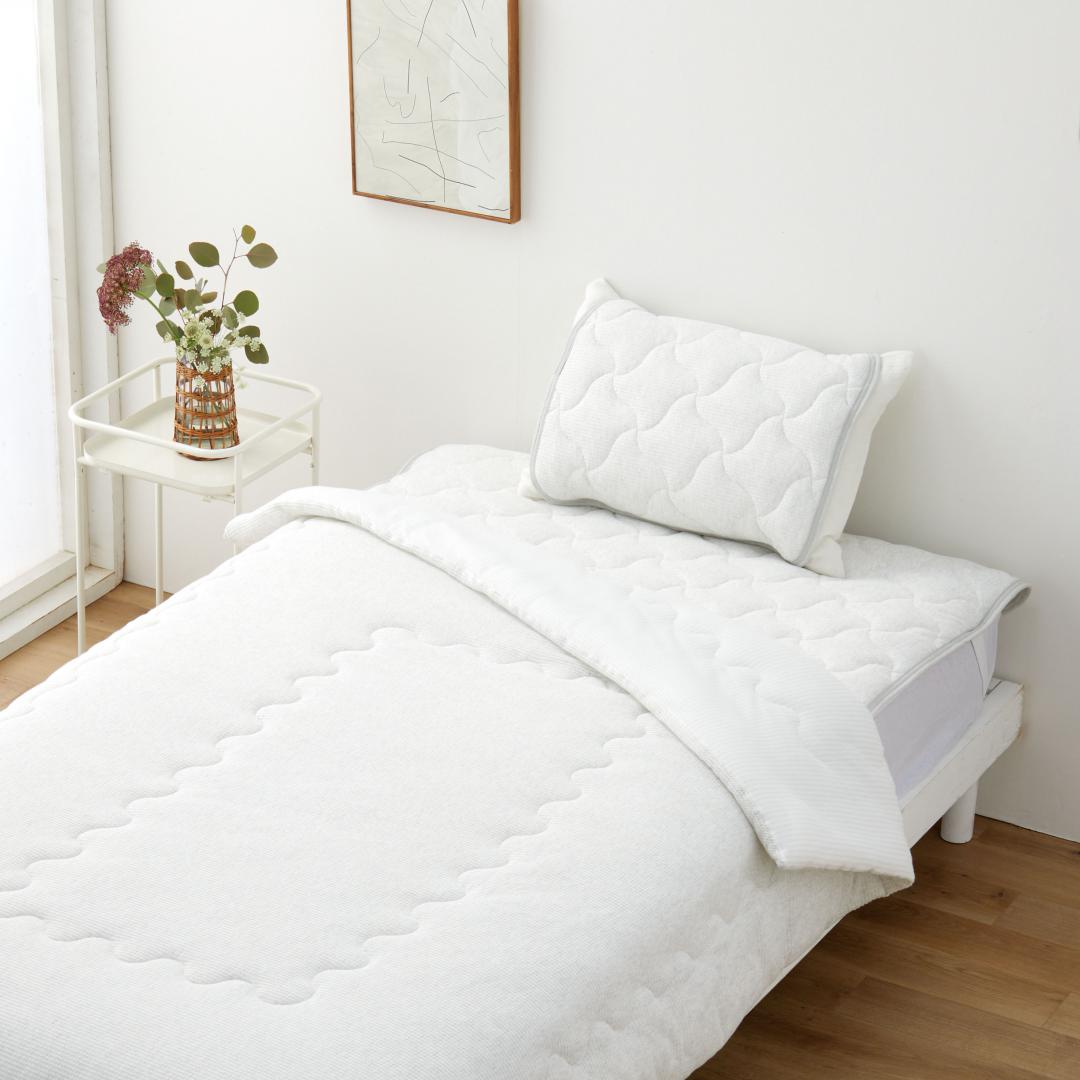 肌ふとん　綿ドライニット　LGY　(シングル)