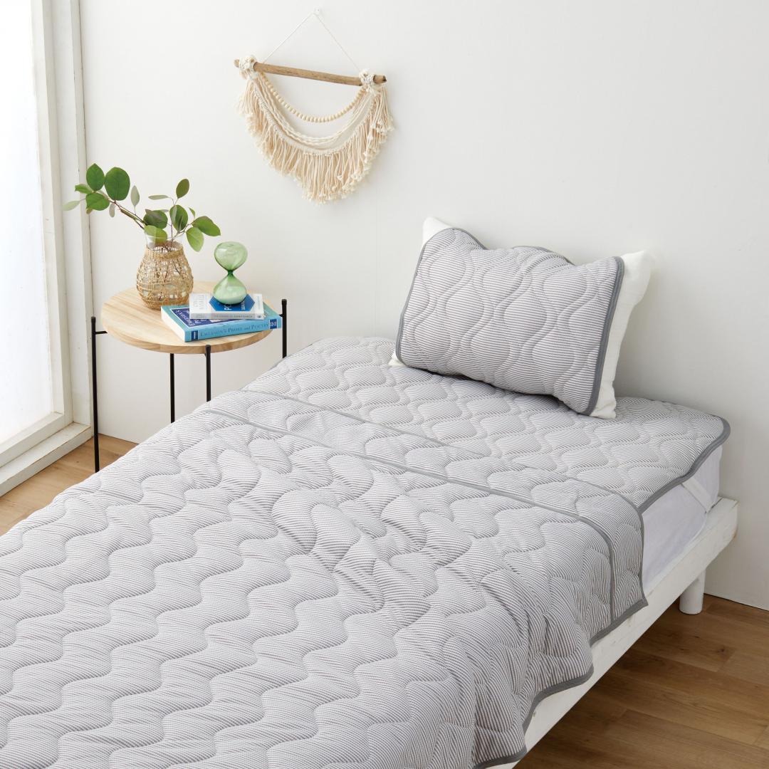 肌ふとん　ボーダーワッフル　CGY　(シングル)