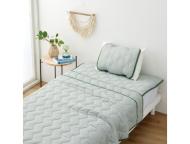 肌ふとん　ボーダーワッフル　GR　(シングル)