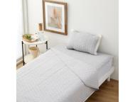 肌ふとん　綿水洗いキルト　GY　(シングル)