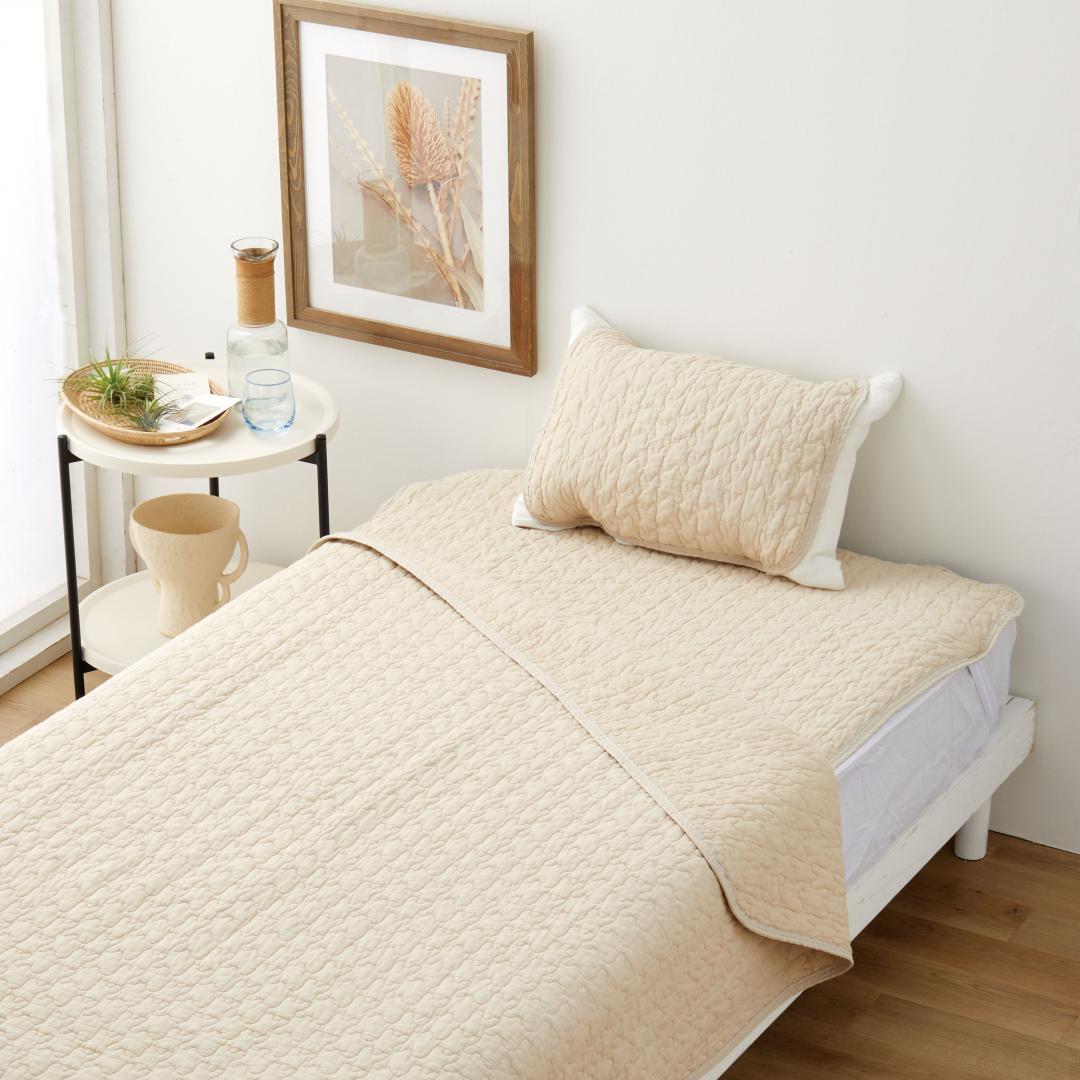 肌ふとん　綿水洗いキルト　BE　(シングル)