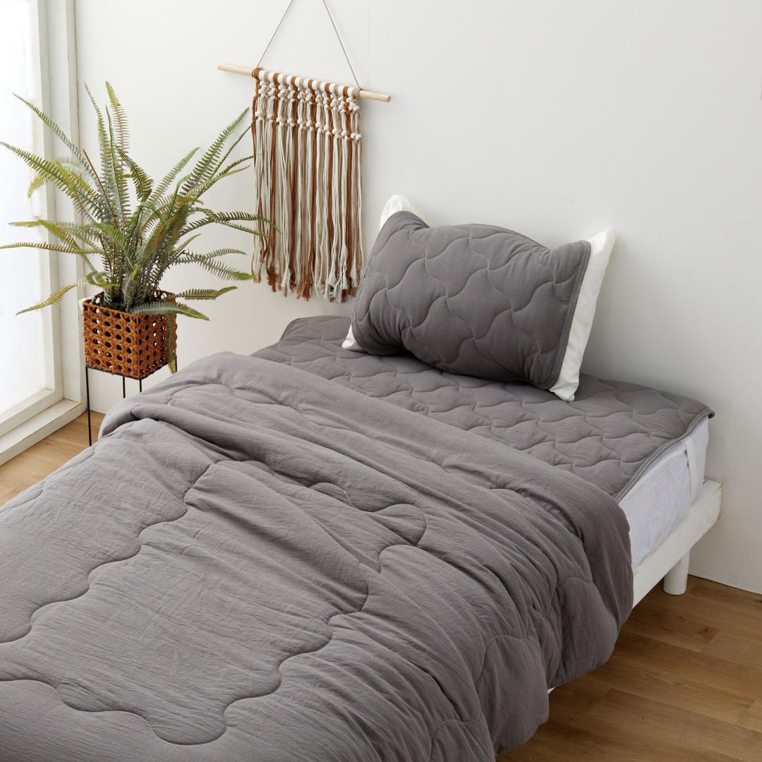 敷パッド　綿ウォッシュ　CGY　(シングル)