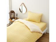 掛ふとんカバー　綿水洗い2重ガーゼ　YE　(シングル)