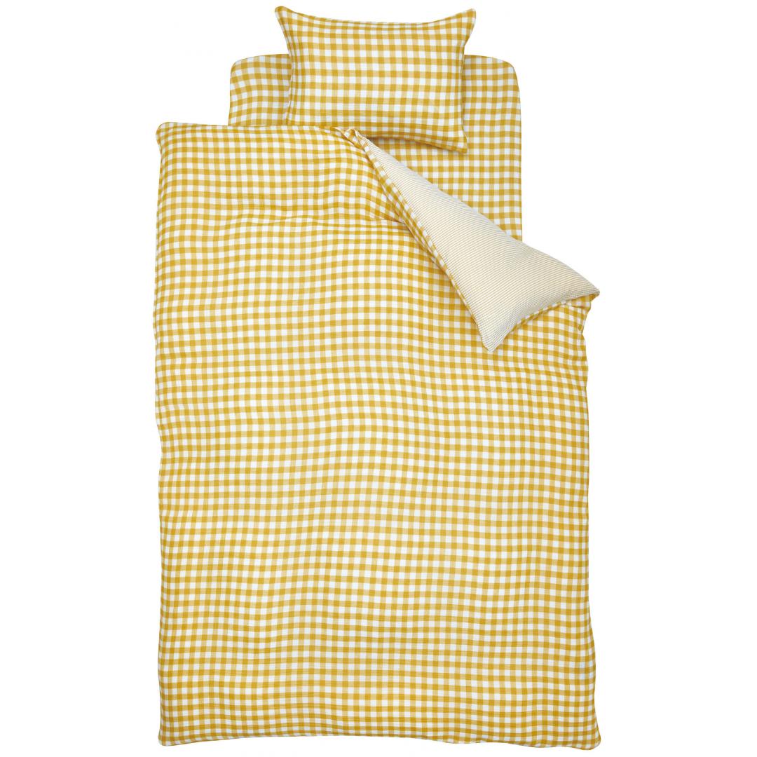 掛ふとんカバー　綿水洗い2重ガーゼ　YE　(シングル)