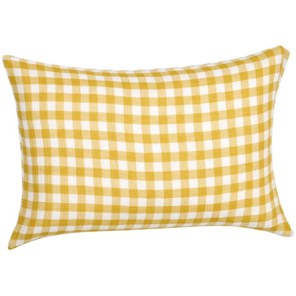 枕カバー　綿水洗い2重ガーゼ　YE　(43×63)