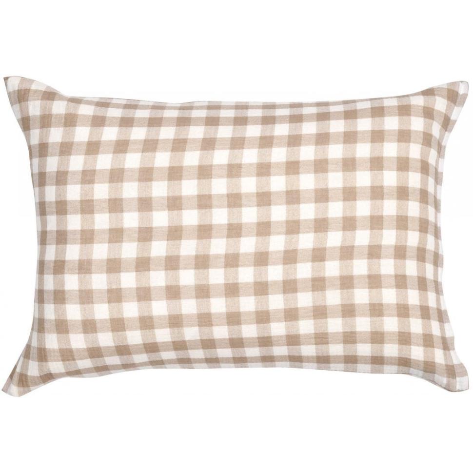 枕カバー　綿水洗い2重ガーゼ　BE　(43×63)