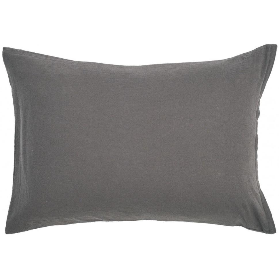 枕カバー　綿ウォッシュ　CGY　(43×63)