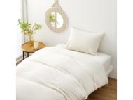 掛ふとんカバー　綿ウォッシュライン　BE　(シングル)