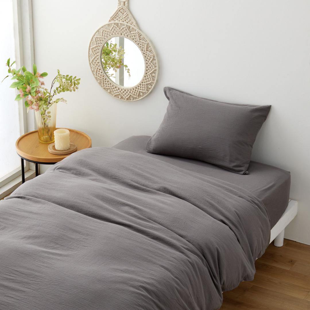 ベッドシーツ　綿ウォッシュ　CGY　(シングル)
