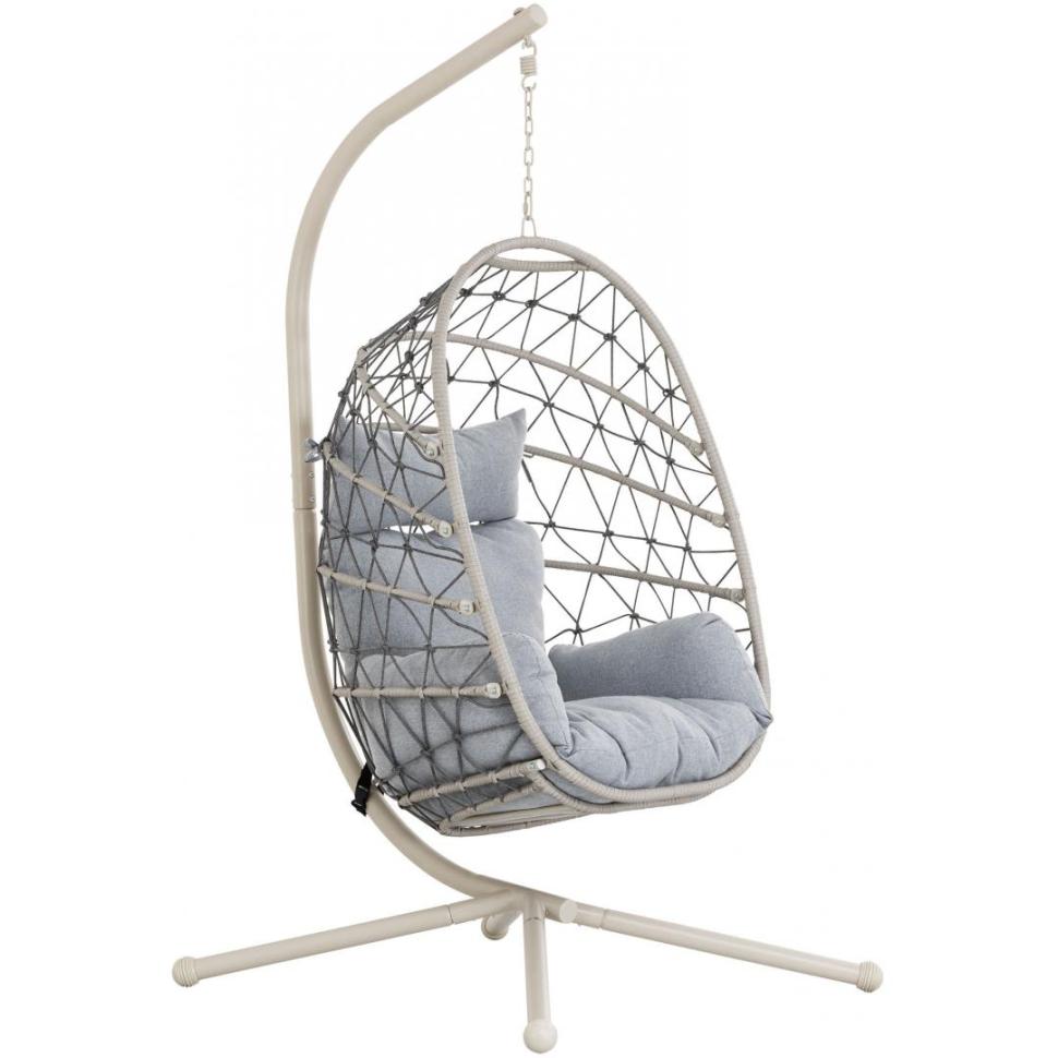 折り畳みハンギングチェア　リンド　ライトグレー