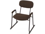 立ち上がり楽々チェア　NロデオH肘付　BR