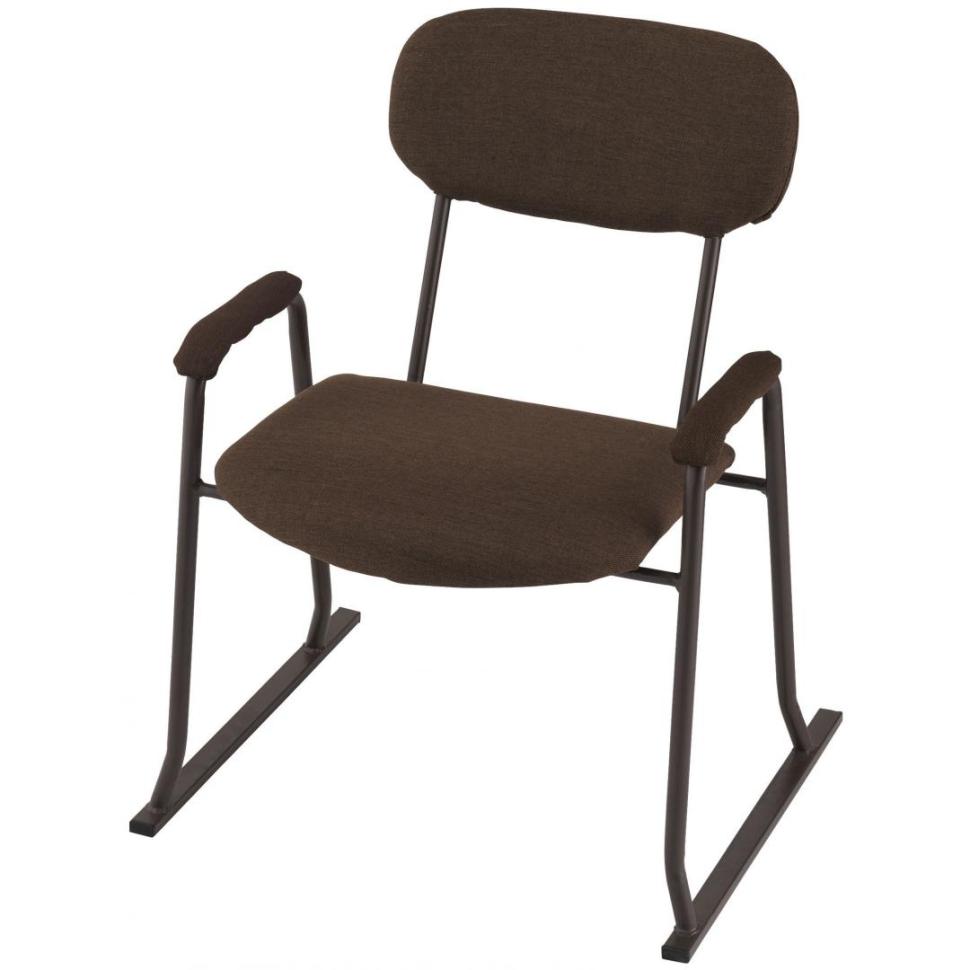 立ち上がり楽々チェア　NロデオH肘付　BR