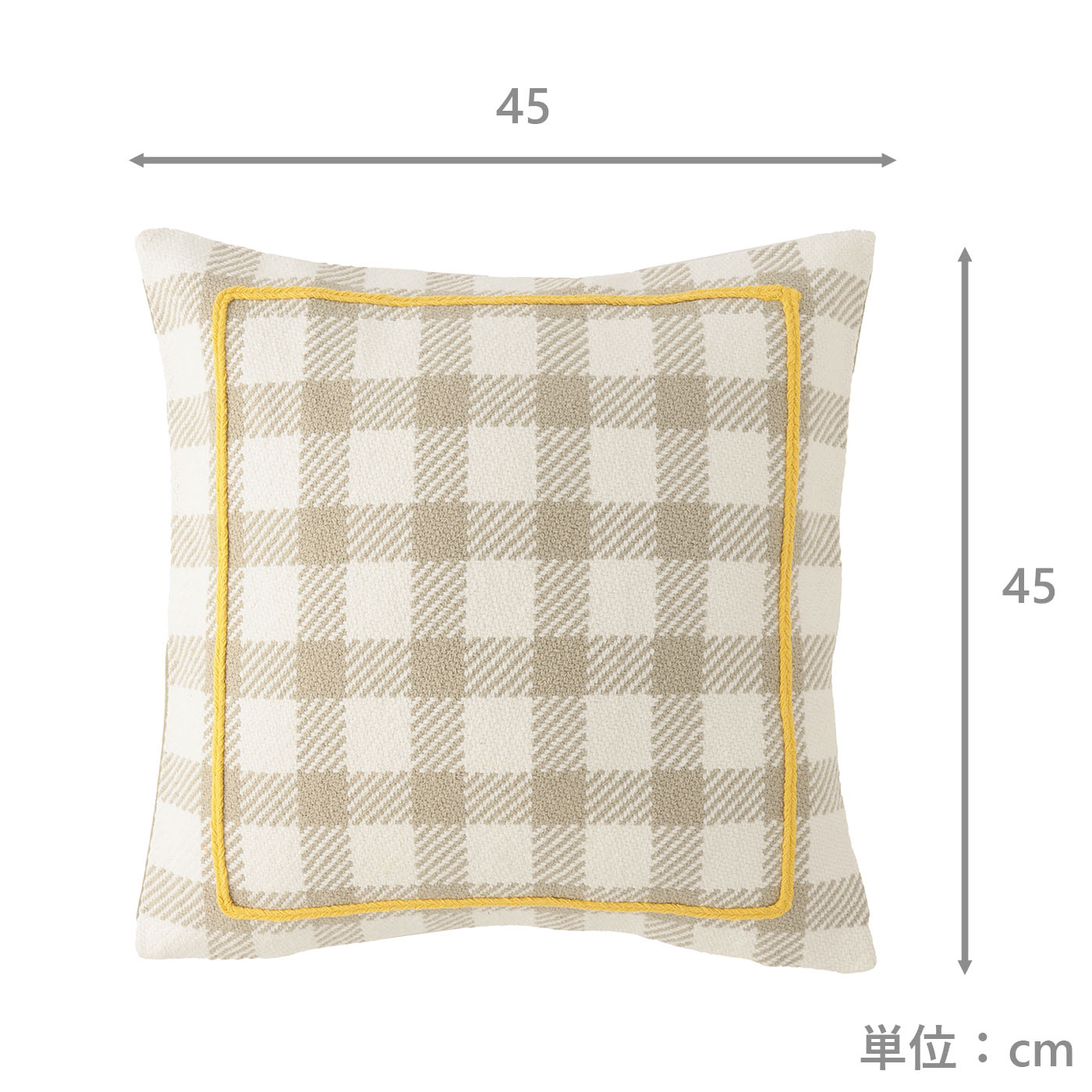 クッションカバー45　ダミエ#BE