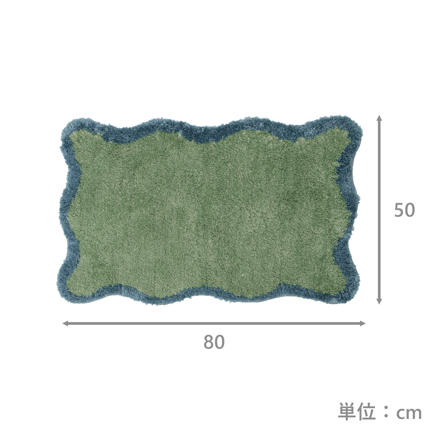 アクセントマット　フリル　DGR　(50×80)