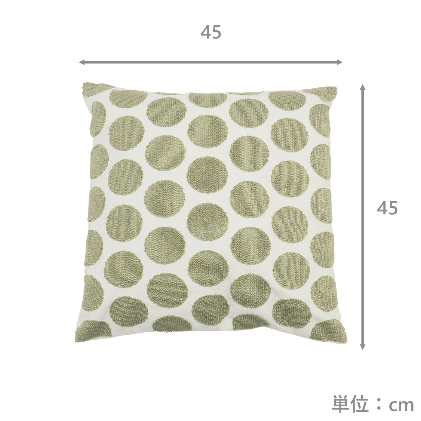 クッションカバー　リタ　#GR　(45×45)