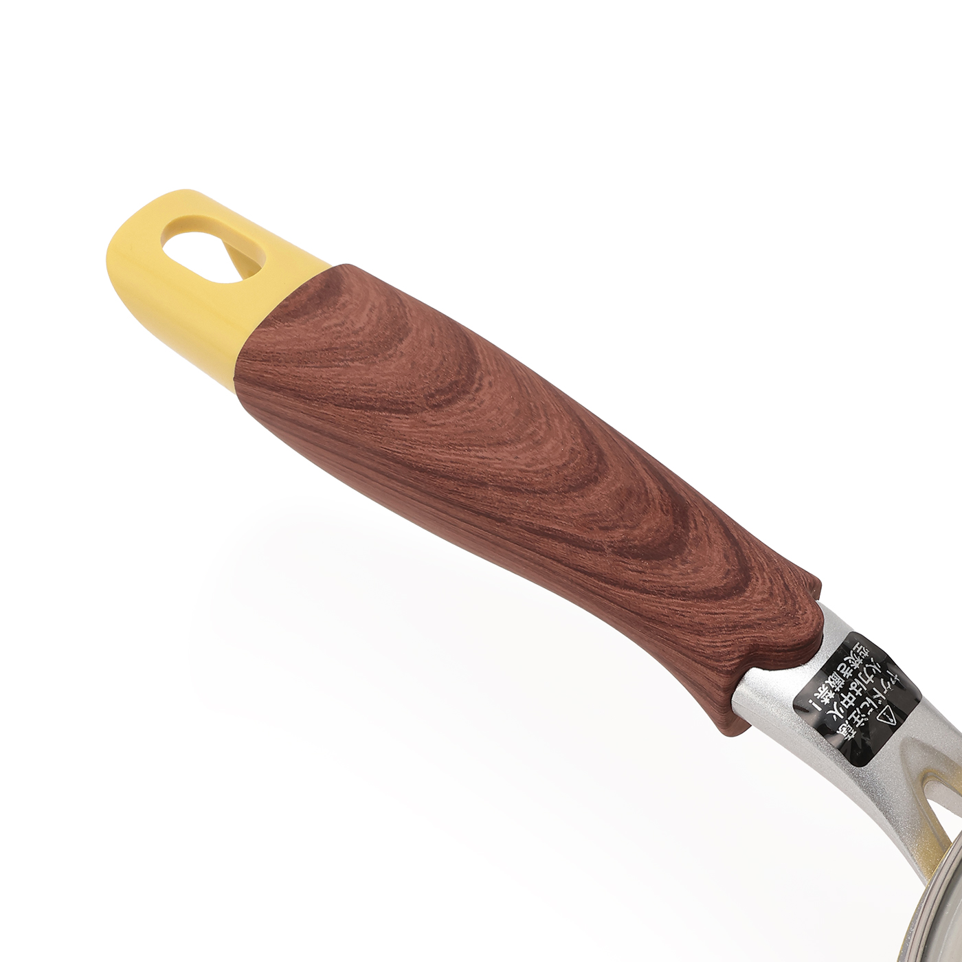 【IH】こびりつきにくいマーブルコート片手鍋16cm　イエロー
