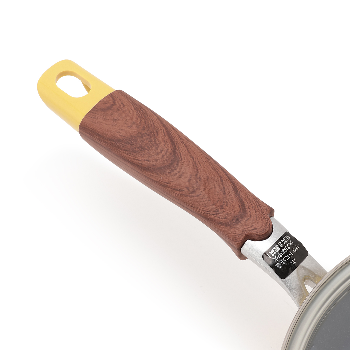 【IH】こびりつきにくいマーブルコート片手鍋18cm　イエロー