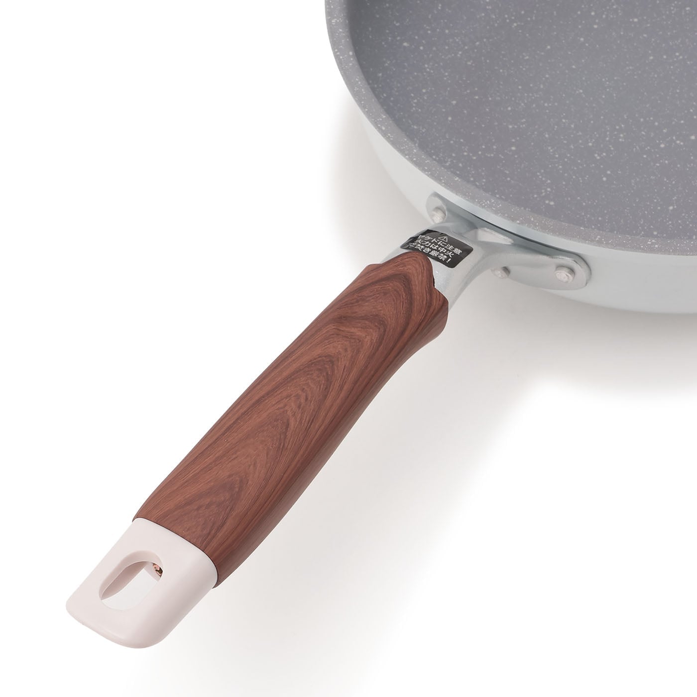 【IH】マーブルコート深型フライパン24cm　ホワイト